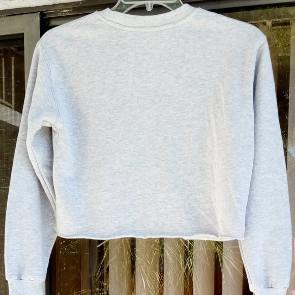 Disney Mickey Mouse Santa cropped sweatshirt Size M - Picture 2 of 4